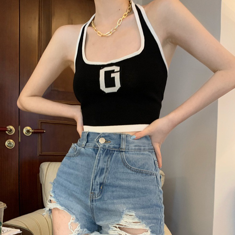 Áo Dệt Kim Không Tay Dáng Ôm Phong Cách Hàn Quốc Dành Cho Nữ