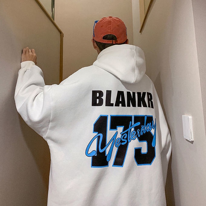 Áo Hoodie Dáng Rộng Có In Chữ Thời Trang Phong Cách Hàn Quốc Cho Nam