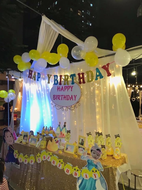 Bộ chữ HAPPY BIRTHDAY bằng xốp trang trí sinh nhật