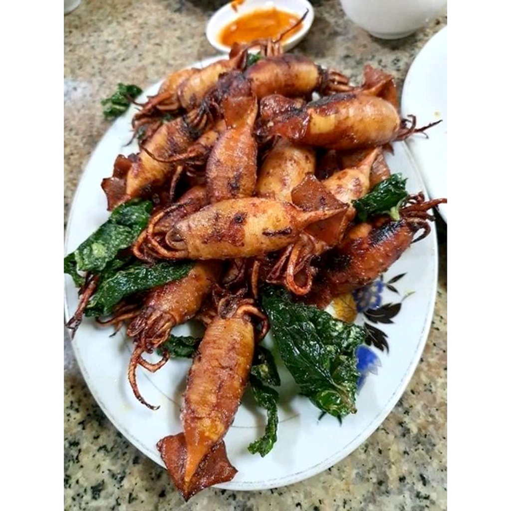 Mực Sim Trứng 1 Nắng hấp sơ khay 500g làm sạch thơm ngon - Ship Hỏa Tốc 1h Hà Nội