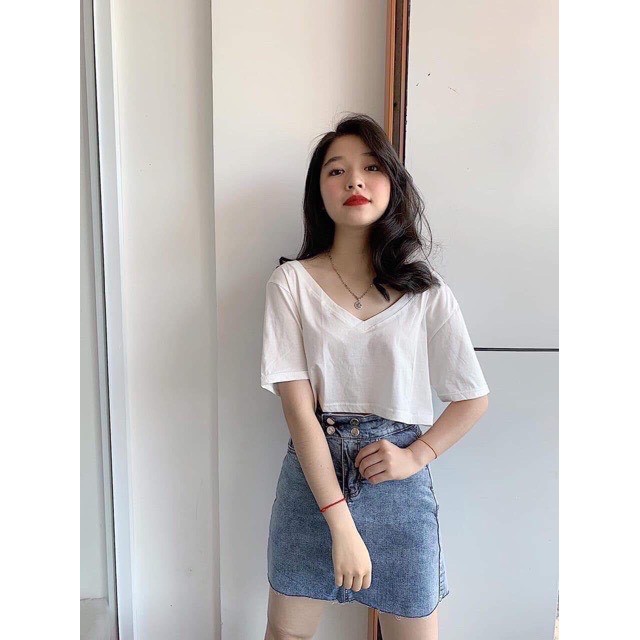 Áo Croptop Nữ - Áo Croptop Cổ Tim Freesize - Thời Trang Nữ AnAn - CRT8 | BigBuy360 - bigbuy360.vn