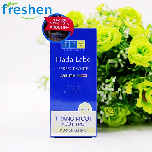 Bộ Sản Phẩm Dưỡng Trắng Da Tối Ưu Hada Labo Perfect White (Sữa Rửa Mặt 80g + Dung Dịch 100ml + Kem Dưỡng 50g)