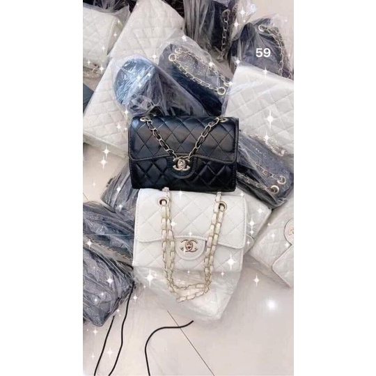 Túi đeo vai, đeo chéo nữ dây xích phối ô trám siêu sang chảnh