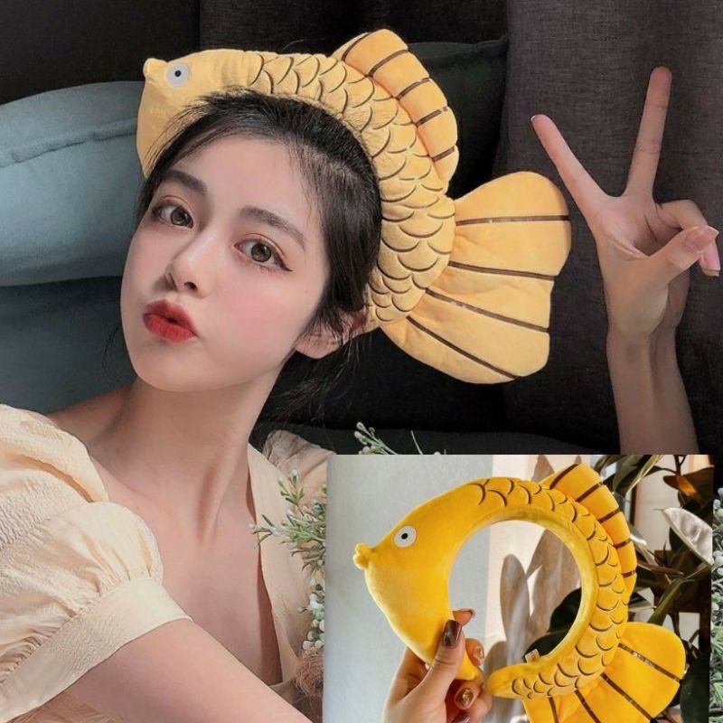 Bờm tóc cà rốt cá to ngộ nghĩnh dễ thương cute phong cách Hàn Quốc