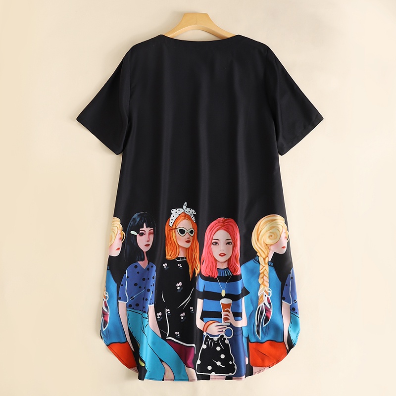 Đầm tay ngắn ZANZEA cổ tròn in họa tiết phong cách cổ điển thời trang cho nữ