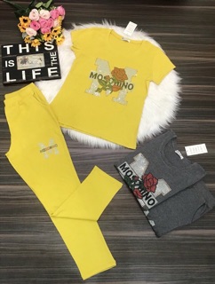 Set bộ thun đính đá mặc nhà size lớn