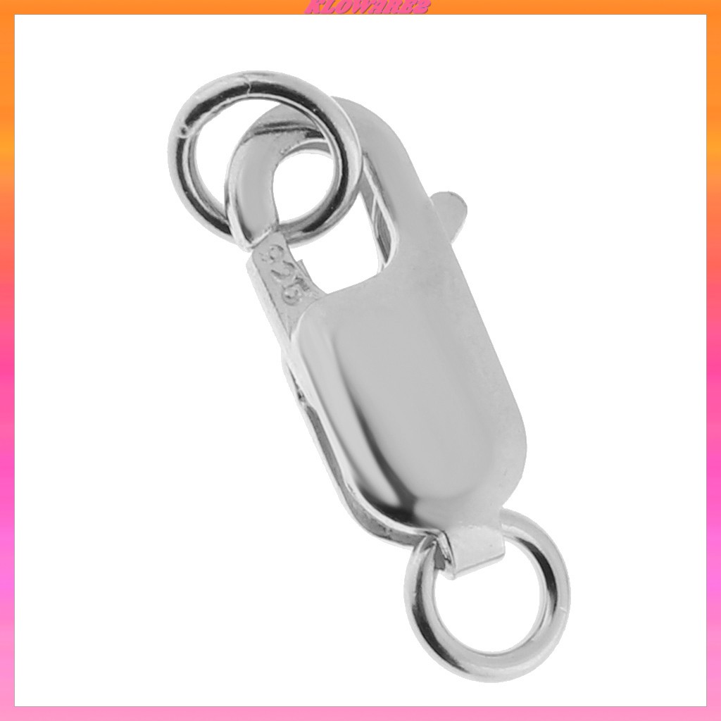 925S Silver Lobster Clasp Hook Necklace Bracelet Chain Connector DIY Craft