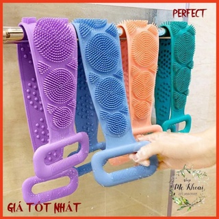 Đai tắm cọ lưng silicon 2 mặt - loại 1