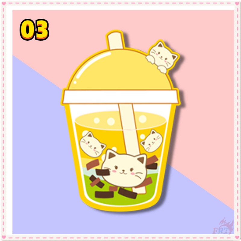 ✪ Ghim Cài Áo Acrylic Hình Trà Sữa Động Vật Ngọc Trai Dễ Thương ✪ 1 Huy Hiệu Cài Áo Acrylic Hình Mèo/Gấu/Thỏ Dễ Thương