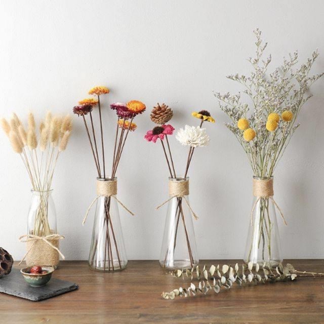 Lọ thuỷ tinh cắm hoa trang trí nhà cửa bàn học bàn làm việc nhà cửa thêm sức sống (tặng kèm dây )