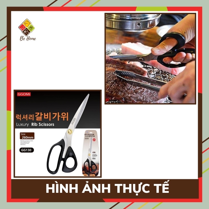 Kéo Cắt Thịt Nướng Hàn Quốc Gômi G130 BEHOMEMALL Kéo Cắt Thịt Cao Cấp Chuyên Dùng Cho Nhà Hàng Nướng Hàn Quốc