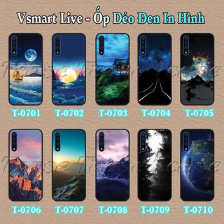 Ốp lưng Vsmart Live dẻo đen in hình Phong Cảnh
