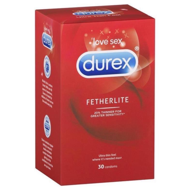 Bao cao su Durex Fetherlite Ultima SIÊU MỎNG - Hộp 30 cái