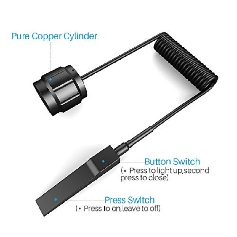 Săn bắn Đèn pin chiến thuật chuyên nghiệp Đèn pin USB có thể sạc lại không thấm nước Đèn chiếu sáng L2 màu trắng