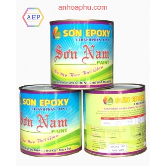 Sơn dầu Epoxy, sơn sắt mạ kẽm 1 thành phần 1KG - sơn cho gỗ và kim loại (trắng, xám, đen, nhũ bạc)