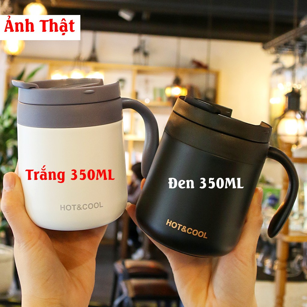 [MẪU MỚI] Cốc Giữ Nhiệt Đựng CAFE Có Tay Cầm Chất Liệu Inox 304 Cao Cấp Kiểu Dáng Hàn Quốc