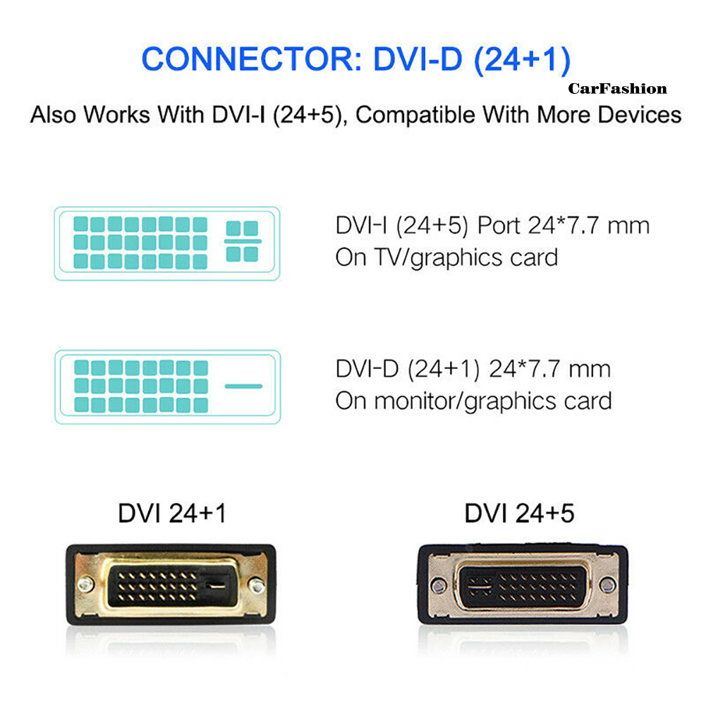 CYSP_DOONJIEY HD 1080P HDMI-compatible Male to DVI-D Male Bi-directional Adapter Cable for HDTV