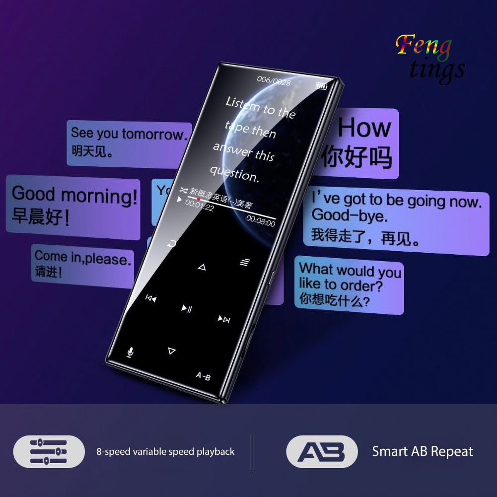 Máy Nghe Nhạc Mp3 Mp4 Fm D29 8g Kết Nối Bluetooth