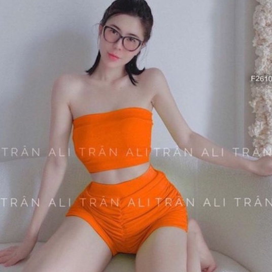 Sét áo ống và quần thun nhún chuẩn body