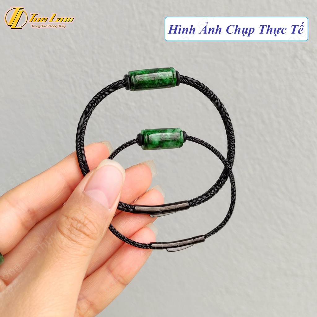 Vòng tay lu thống tài lộc hanh thông sơn thủy màu xanh lá hợp mệnh bình an - Tuệ Lâm
