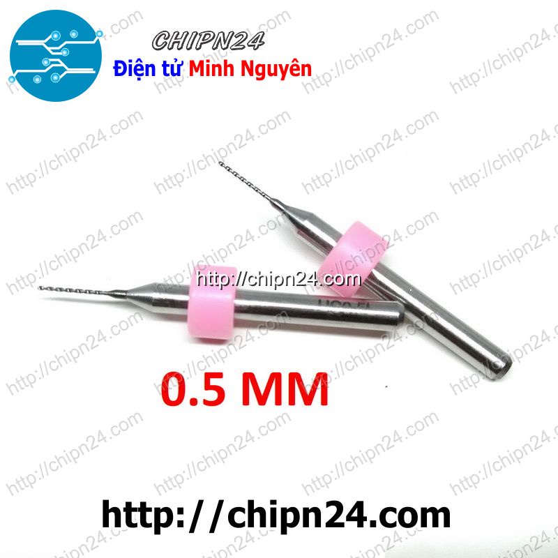 [2 CÂY] Mũi khoan mạch in CNC 0.5mm (Mạch điện tử, PCB)