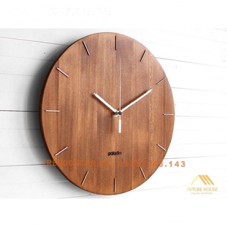 Đồng hồ gỗ treo tường đẹp trang trí phòng khách, nhà và quán cafe Trenddecor