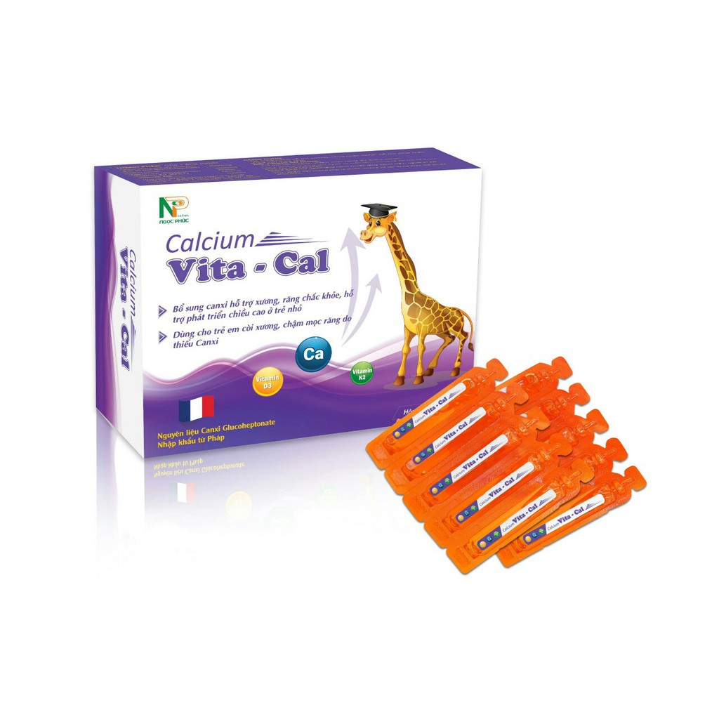 Vita - Cal - Bổ sung Canxi - Giúp răng chắc khỏe - Dùng cho trẻ còi xương, chậm mọc răng do thiếu canxi