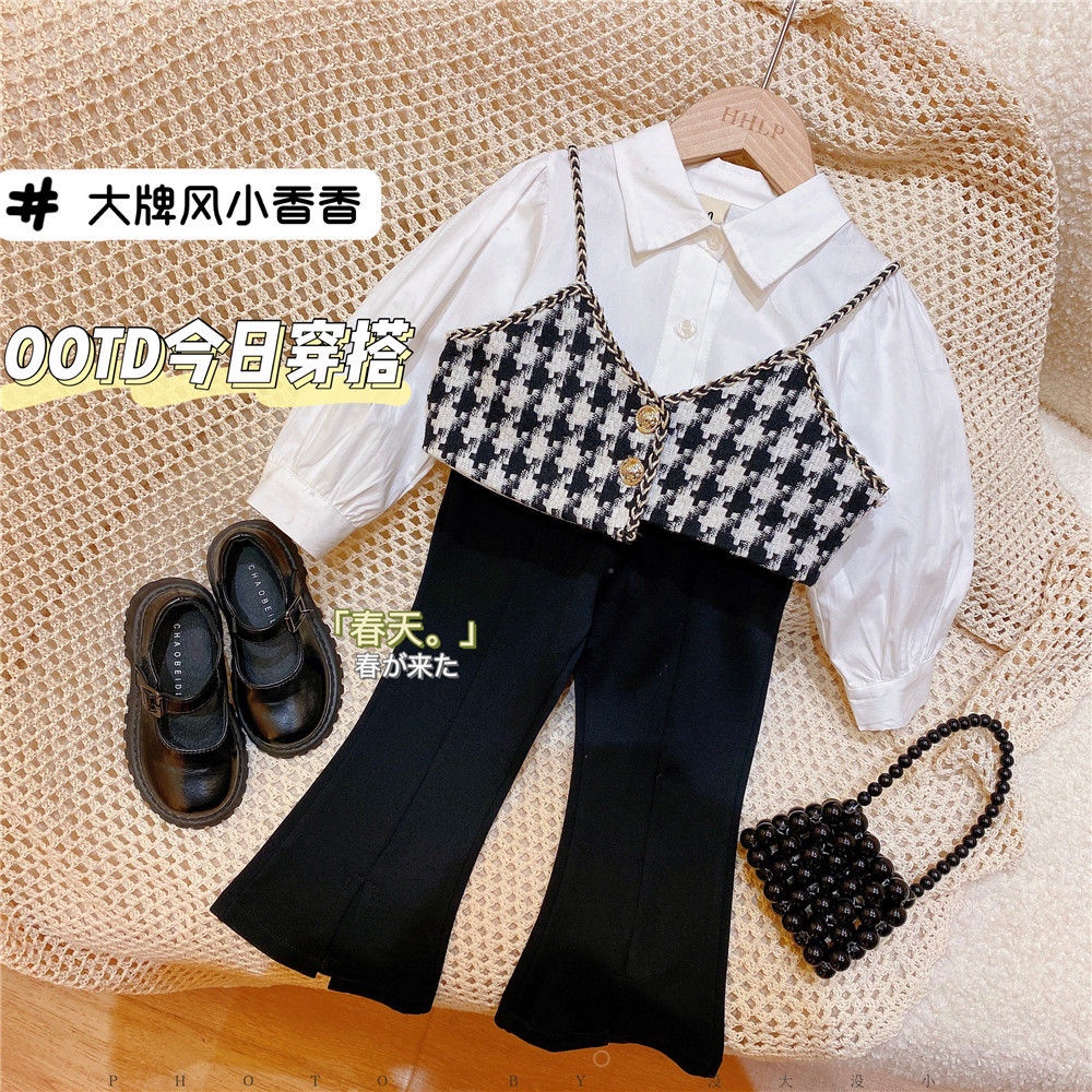 ✨Đốm✨ Bộ Đồ Thời Trang Mùa Xuân 2022 Phong Cách Phương Tây Dễ Thương Cho Bé Gái