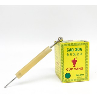 Dò day một đầu bọc bạc , một đầu dò huyệt , thân sừng Tặng 1 lọ cao cúp vàng Diện Chẩn Bùi Quốc Châu