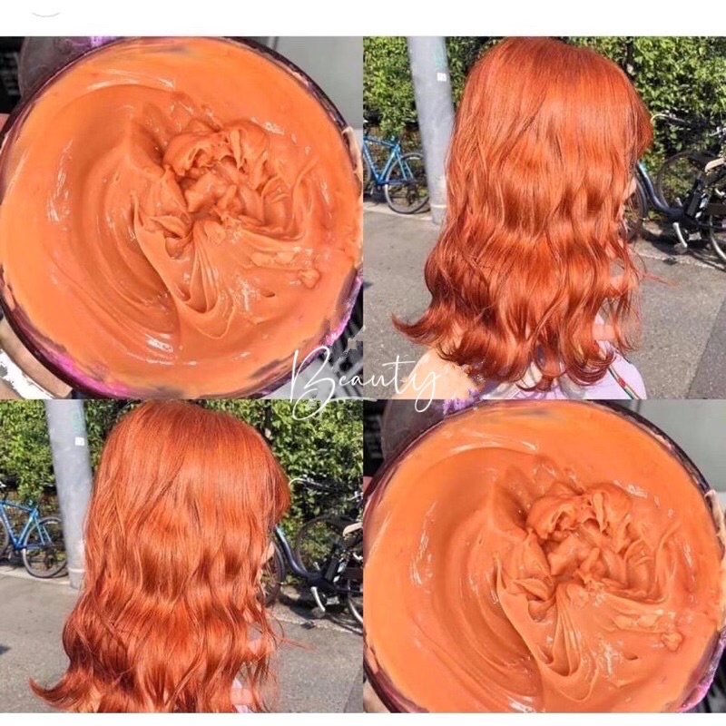 Thuốc nhuộm tóc màu Cam Đào  - Lên Từ Nền Nâu Sáng Level 6-7