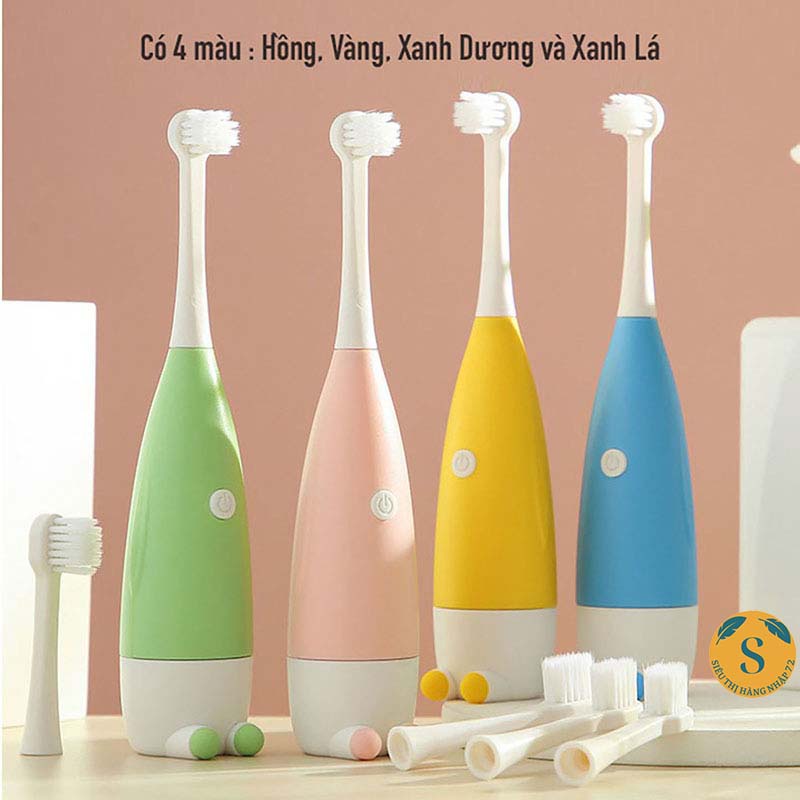 MÁY ĐÁNH RĂNG TỰ ĐỘNG KIDS - BÀN CHẢI ĐIỆN CHO BÉ [BÀN CHẢI EM BÉ]