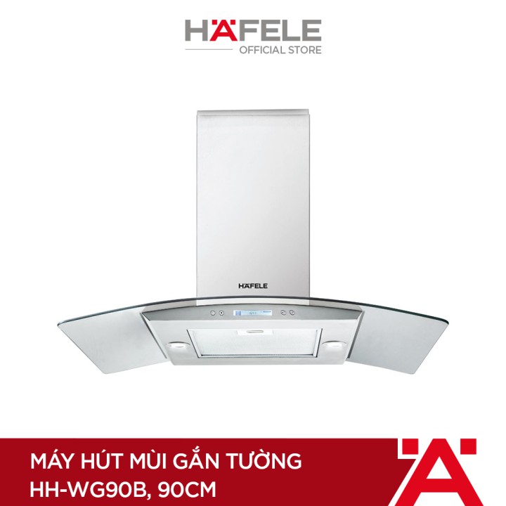 Máy Hút Mùi Gắn Tường HAFELE HH-WG90B (90cm) - 539.81.185 Xuất Xứ Châu Âu Kèm Than Hoạt Tính