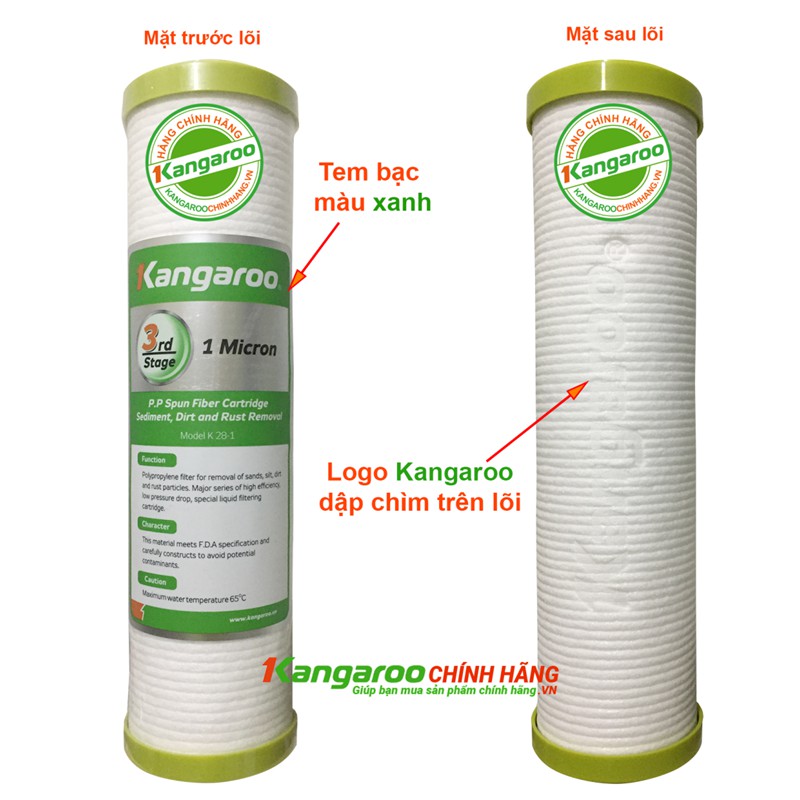 LÕI LỌC NƯỚC KANGAROO SỐ 3 CHÍNH HÃNG