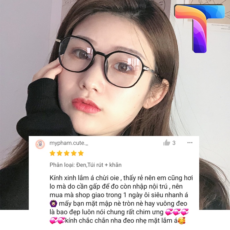 Mắt kính chống ánh sáng xanh nam nữ 2503