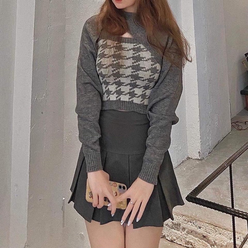 Chân váy tennis xếp ly cạp cao dáng chữ A có 4 màu