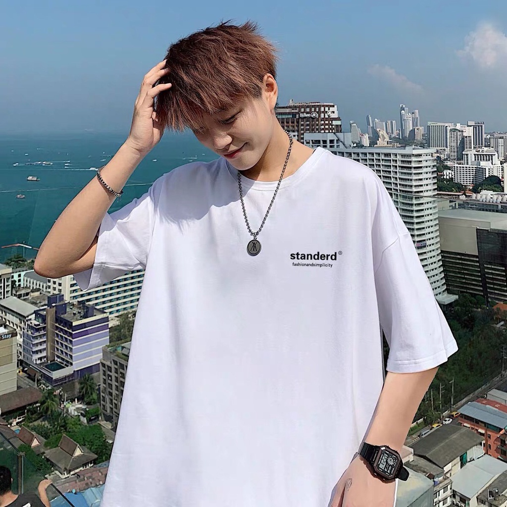 Áo Thun Nam Unisex Màu Vàng Nghệ In Logo standerd DLX