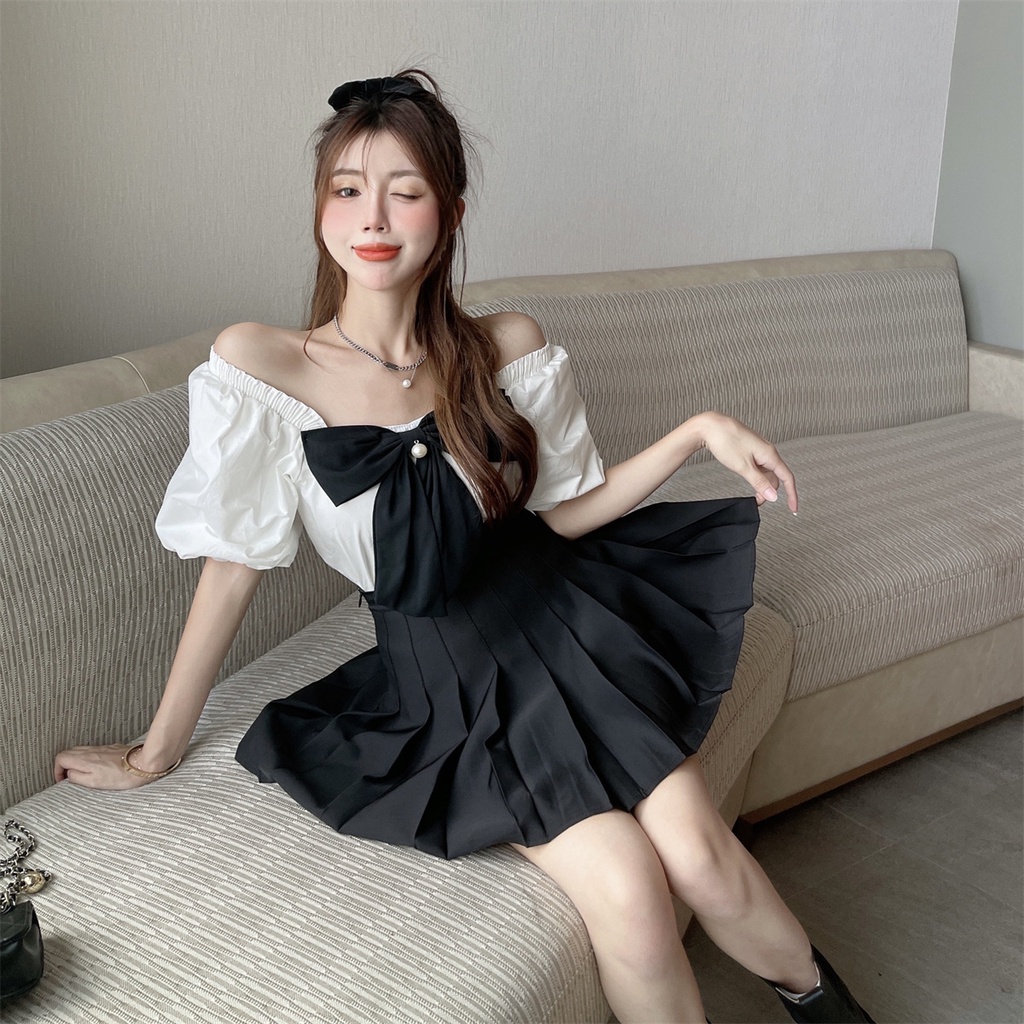 NRVP Chân Váy Chữ A Lưng Cao Màu Sắc Thời Trang