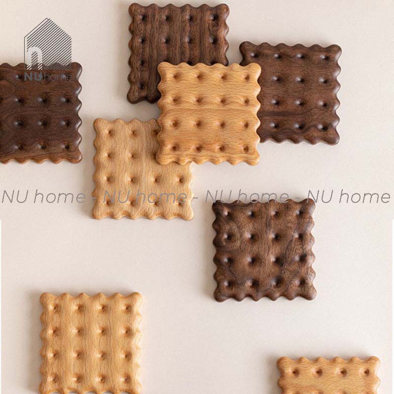 nuhome.vn | Đế lót ly bánh quy - Biscuits, đế lót ly phong cách hàn quốc cute dễ thương