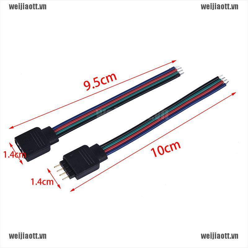 Bộ 10 đầu nối và ổ cắm 4 chân cho dây đèn LED 3528 5050