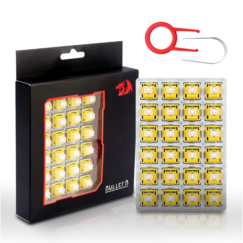 Set 24 công tắc REDRAGON BULLET A113 SMD RGB 3PIN tương thích với bàn phím cơ MX