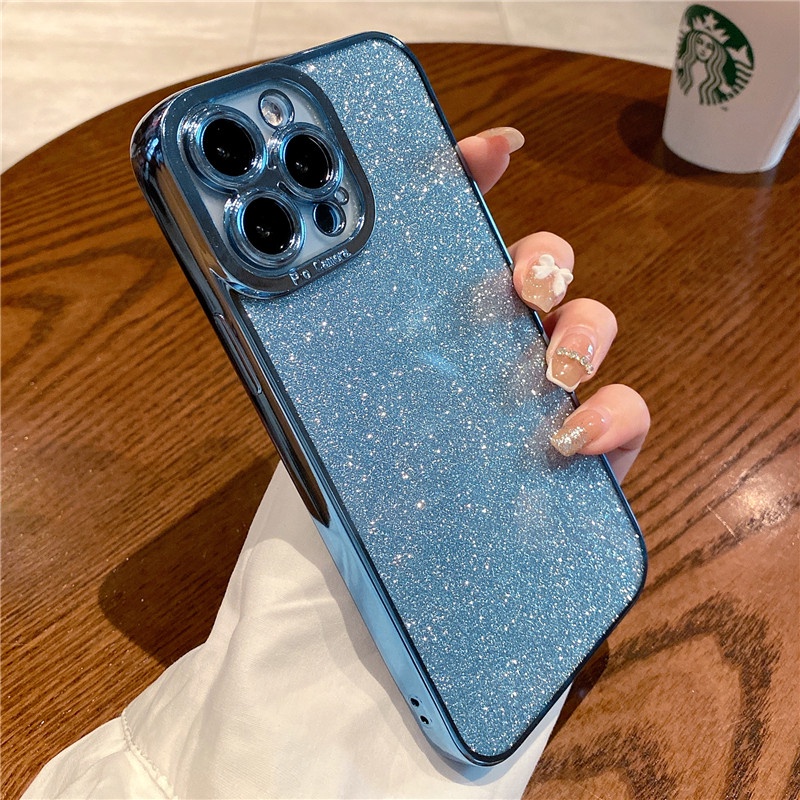 Ốp Điện Thoại Mềm Mạ 6D Màu Hồng Cho iphone 13 12 11 Pro MAX 7+ 8Plus SE 2020 XR XS MAX XX
