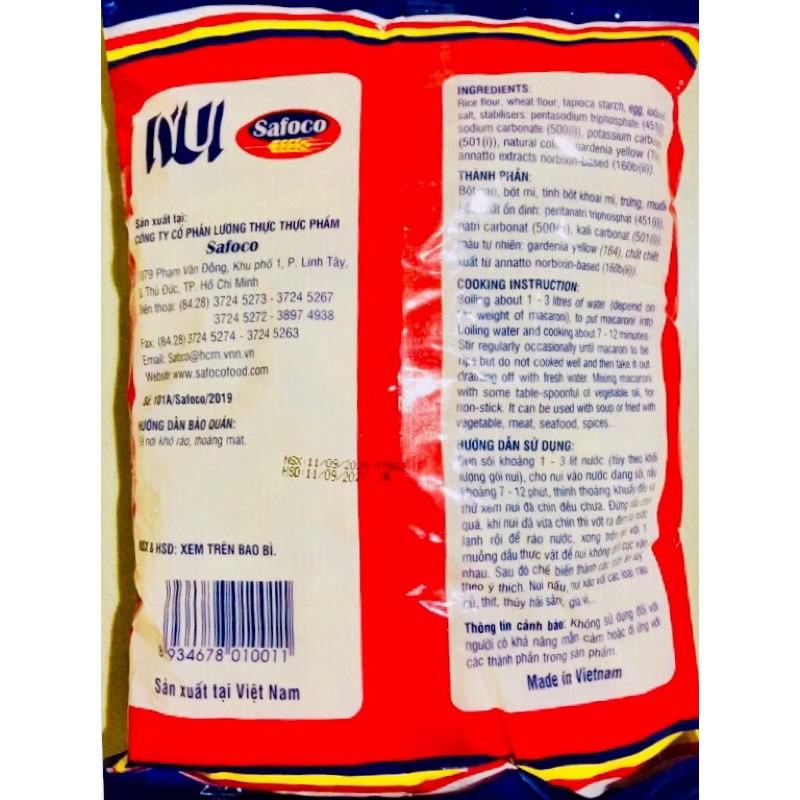 Nui ống Safoco gói