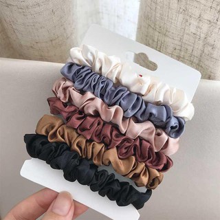 Dây buộc tóc đàn hồi Hàn Quốc Lụa Satin Scrunchie Dây buộc tóc đuôi ngựa Dây giữ