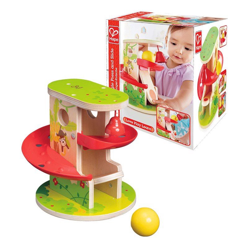 tiNiStore-Đồ chơi bằng gỗ vòng trượt rừng xanh HAPE E0508A