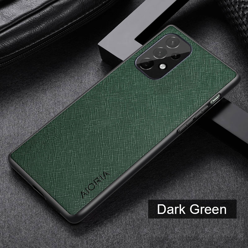Ốp Bao Da Điện Thoại pu tpu Bảo Vệ camera Họa Tiết Đan Chéo Thanh Lịch Cho samsung galaxy a33 a53 5g Ốp