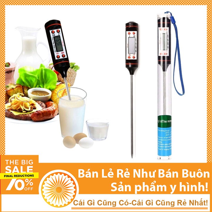 Que Đo Nhiệt Kế Điện Tử Đo Nhiệt Độ Nước, Chất Lỏng, Thực Phẩm TP101