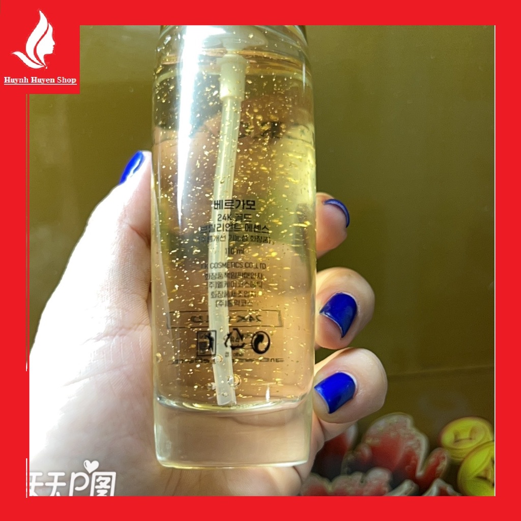 Serum Bergamo 24K Gold dưỡng trắng da siêu trắng mịn Hàn Quốc chai 110ml