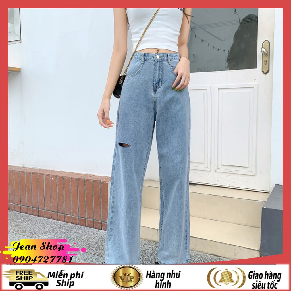 Quần jean nữ 🍎FREE SHIP🍎 Giảm 10K Nhập [QUAN JEAN] Quần bò ống rộng nữ hàng Quảng Châu giá rẻ | BigBuy360 - bigbuy360.vn
