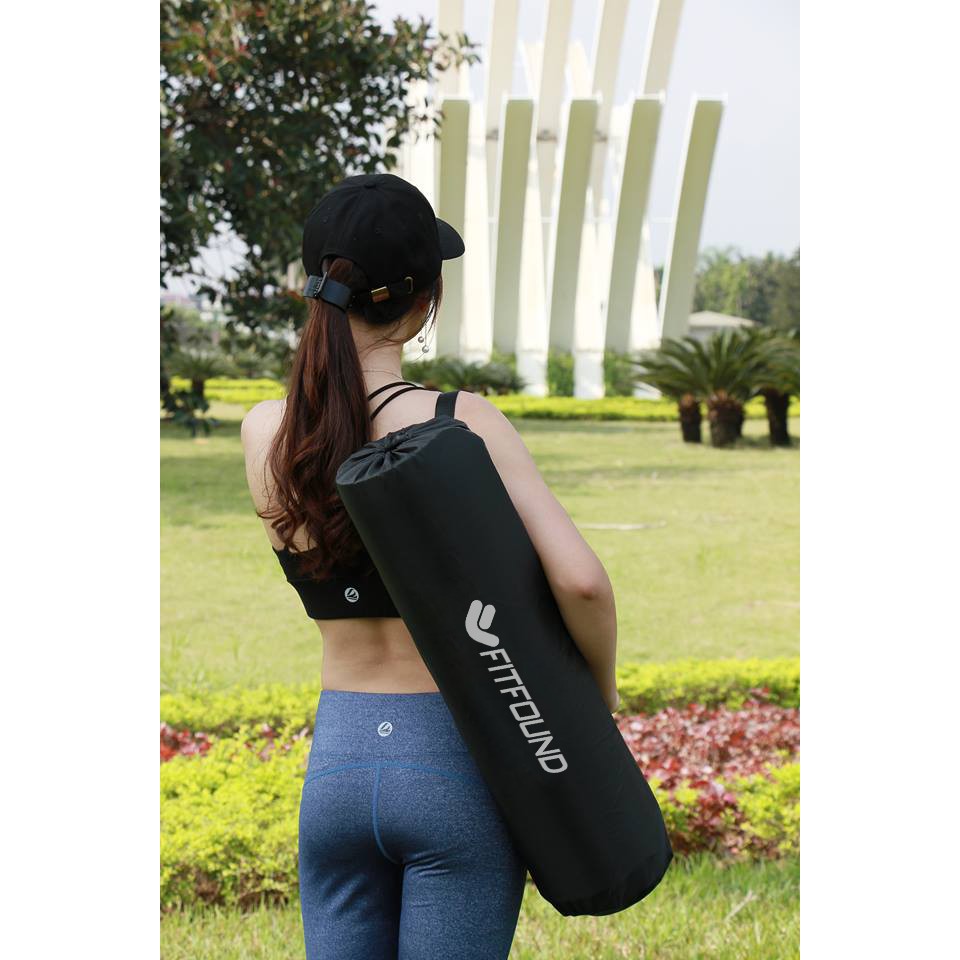 Thảm tập Gym Yoga TPE 6mm + Microfiber  in hoa chống trơn cho người cơ địa nhiều mồ hôi tặng  dây buộc