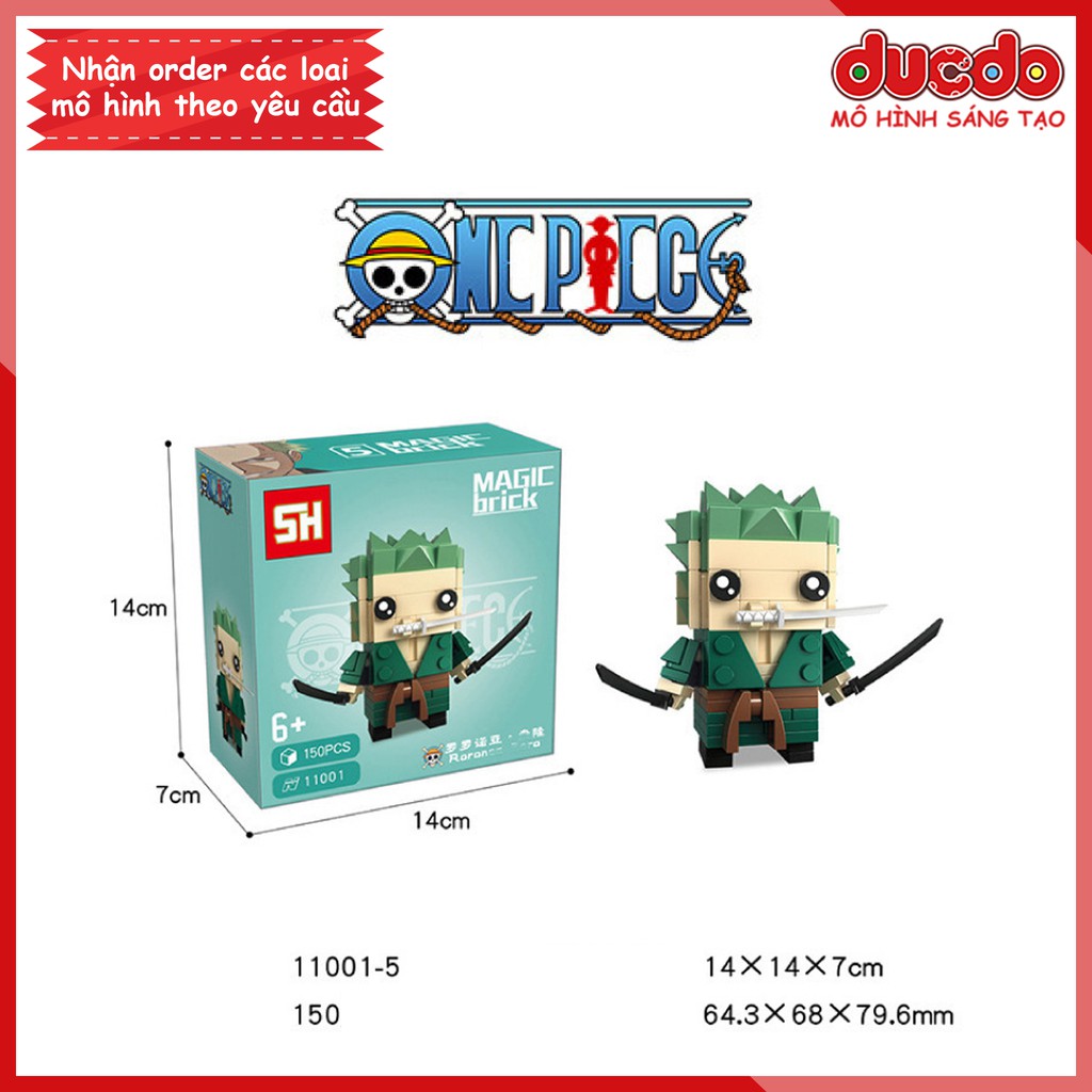 Brick Headz nhân vật trong One Piece Đảo hải tặc - Đồ chơi Lắp ghép Mini Minifigures Mô hình BrickHeadz Sanhe SH 11001